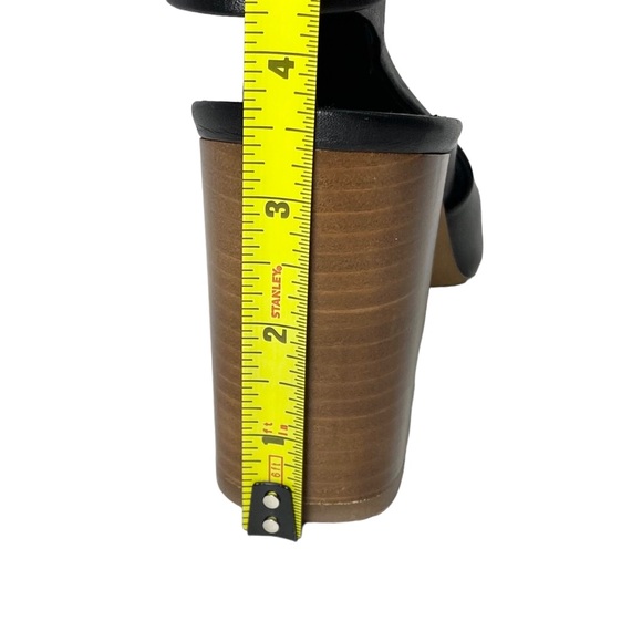 Vince Faye Leather Black Peep Bootie Sandals Size 6.5 - Picture 12 of 13